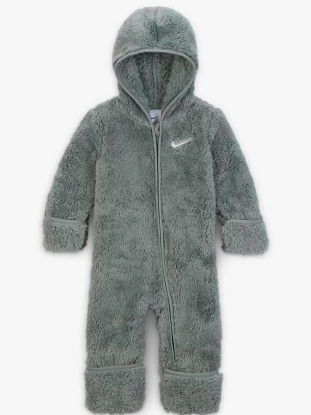 Nike Cozy Hooded Fleece One-Piece in Green